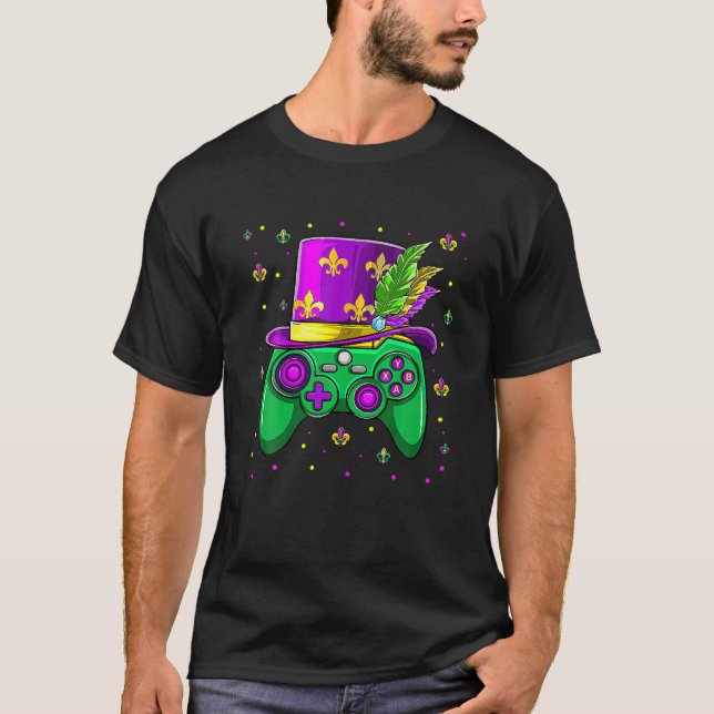 Mardi Gras Gamer Toddler Kids Gaming Boys Gift Cos T-Shirt (Front)