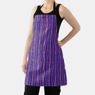 Mardi Gras Geometric Repeat Apron