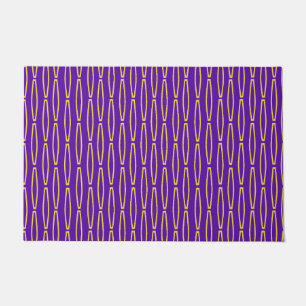 Mardi Gras Geometric Repeat Doormat