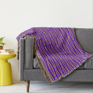 Mardi Gras Geometric Repeat Throw Blanket