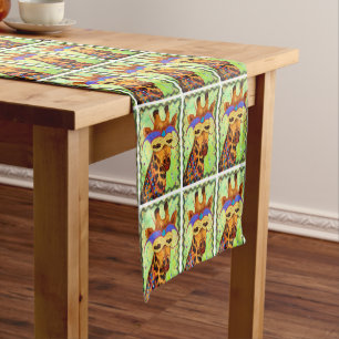 Mardi Gras Giraffe Table Runner