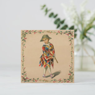 Mardi Gras Girl Invitation