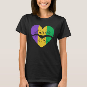 Mardi Gras Girl Lips Festival Colours Carnival T-Shirt