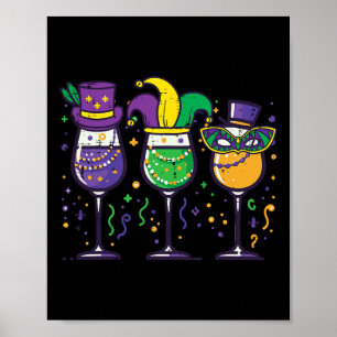 Mardi Gras Gl Funny Fat Tuesday Carnival Party Mum Poster