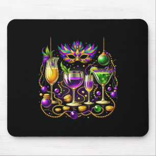 Mardi Gras Gl Of Wine Drinking Team Wine Festival Mouse Pad