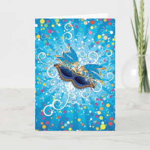 Mardi Gras glasses Card