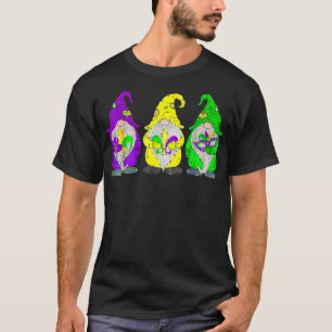 Mardi Gras Gnomes Jester Hat Gnomes Lover Men Wome T-Shirt