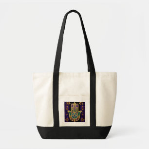 Mardi Gras Gold Purple Green Hamsas Art Tote Bag