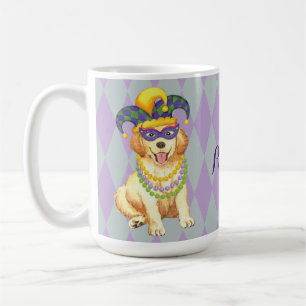 Mardi Gras Golden Retriever Coffee Mug