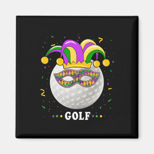 Mardi Gras Golf Costume Mardi Gras Jester Hat Golf Magnet