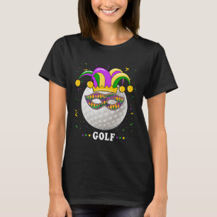 Mardi Gras Golf Costume Mardi Gras Jester Hat Golf T-Shirt