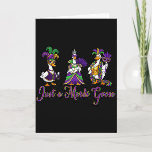 Mardi Gras Goose 2026 Gift Funny Tee Men,women Card