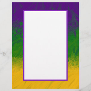 Mardi Gras Gradient Custom Letterhead