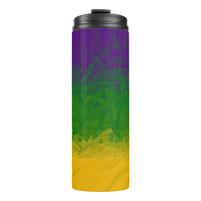 Mardi Gras Gradient Thermal Tumbler (Front)