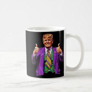 Mardi Gras Great Again Donald Trump American Flag Coffee Mug