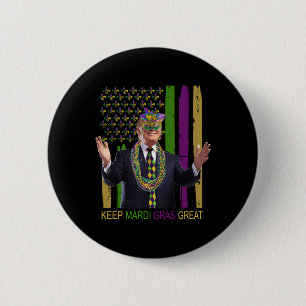 Mardi Gras Great Funny Trump Mardi Gras 2020 Flag 6 Cm Round Badge
