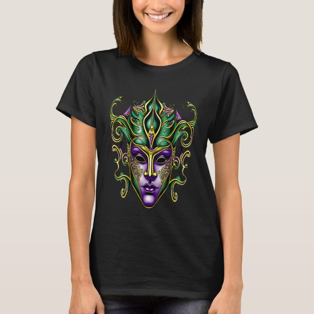 Mardi Gras Green Purple & Gold T-Shirt (Front)