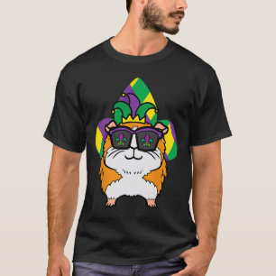 Mardi Gras Guinea Pig Carnival Boys Girls Kids Wom T-Shirt