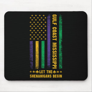 Mardi Gras Gulf Coast Mississippi Fleur-de-lis Usa Mouse Pad