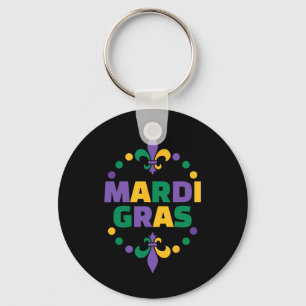 Mardi Gras Happy Mardi Gras Carnival Key Ring