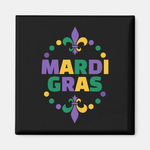 Mardi Gras Happy Mardi Gras Carnival Magnet