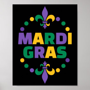 Mardi Gras Happy Mardi Gras Carnival  Poster