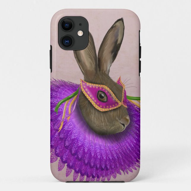 Mardi Gras Hare 4 Case-Mate iPhone Case (Back)