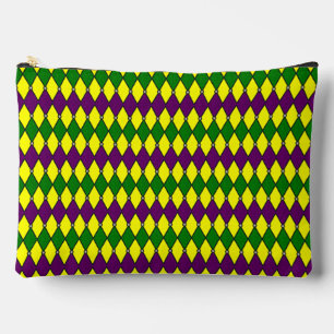 Mardi Gras Harlequin Diamond Pattern Accessory Pouch