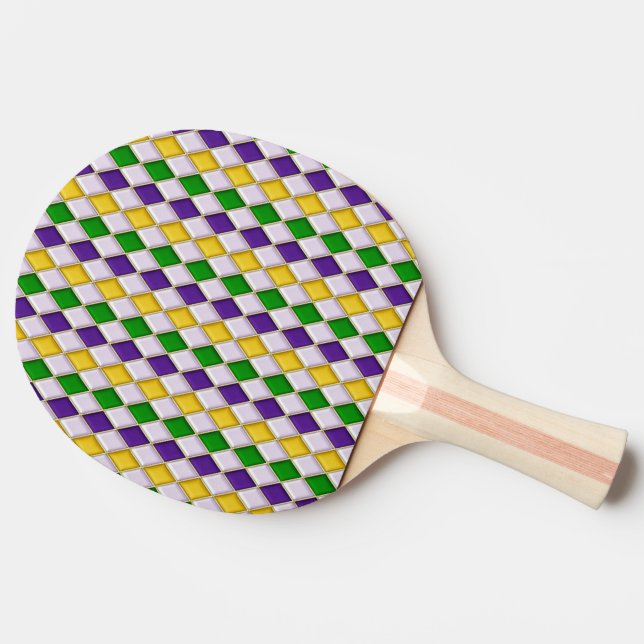 Mardi Gras Harlequin Pattern2 Paddles (Side)