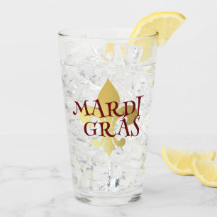 Mardi Gras Harlequin Pattern   Glass