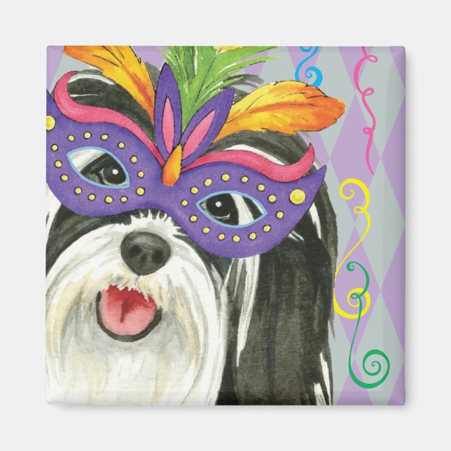 Mardi Gras Havanese Magnet (Front)