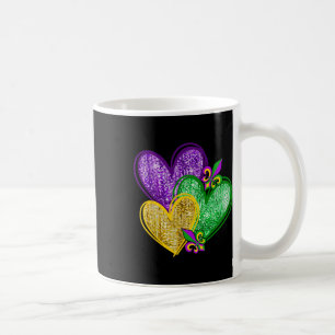 Mardi Gras Heart Fleur-de-lis Symbol Carnival Men Coffee Mug