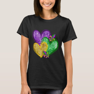 Mardi Gras Heart Fleur-de-lis Symbol Carnival Men T-Shirt