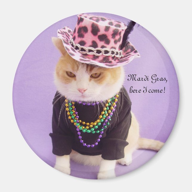 Mardi Gras, here I come! Magnet (Front)