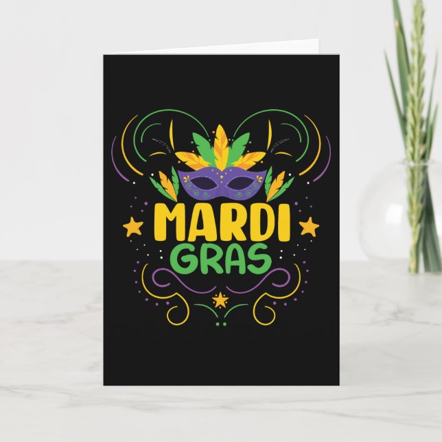 Mardi Gras Holiday Card (Front)