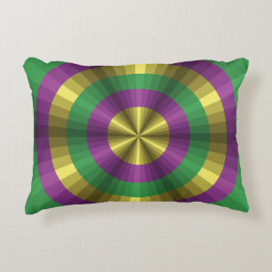 Mardi Gras Illusion Accent Pillow
