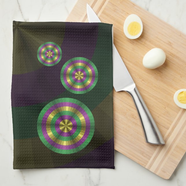 Mardi Gras Illusion Hand Towel (Quarter Fold)