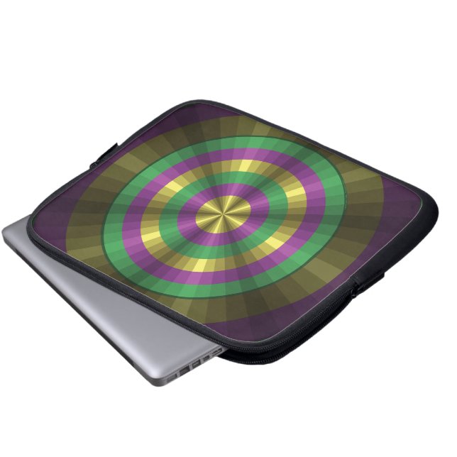 Mardi Gras Illusion Laptop Case (Front Bottom)