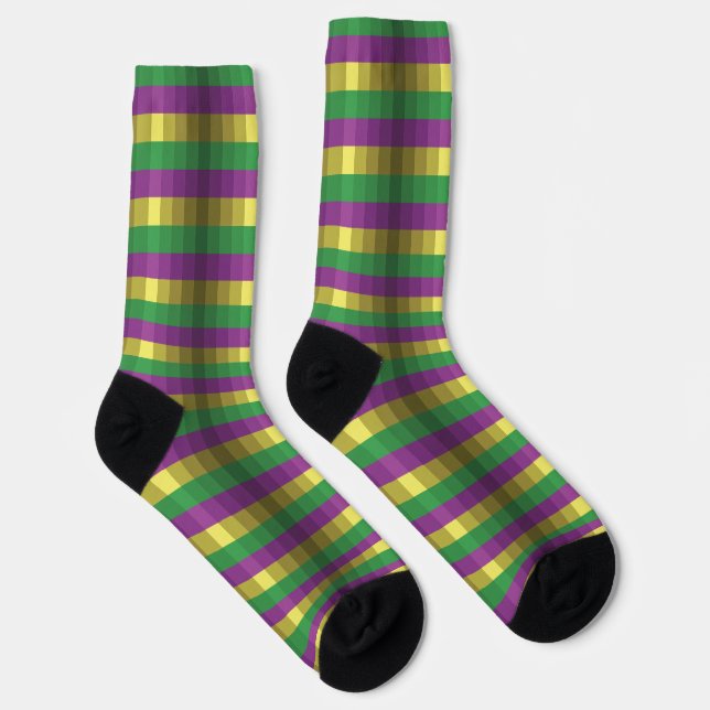 Mardi Gras Illusion Socks (Right)