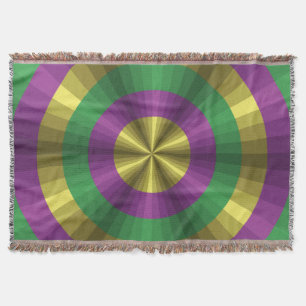 Mardi Gras Illusion Throw Blanket