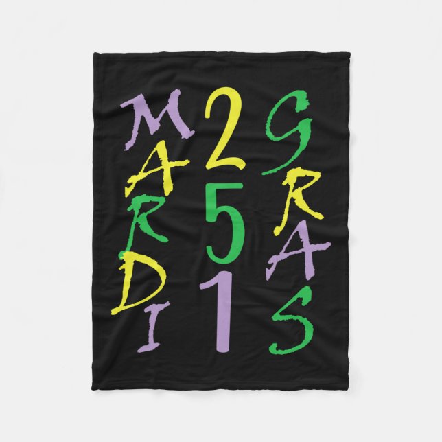 Mardi Gras In Mobile  Fleece Blanket (Front)