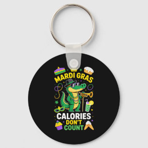 Mardi gras jazz alligator calories dont count grou key ring