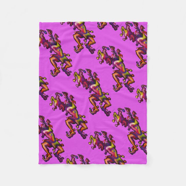 Mardi Gras Jester Fleece Blanket (Front)