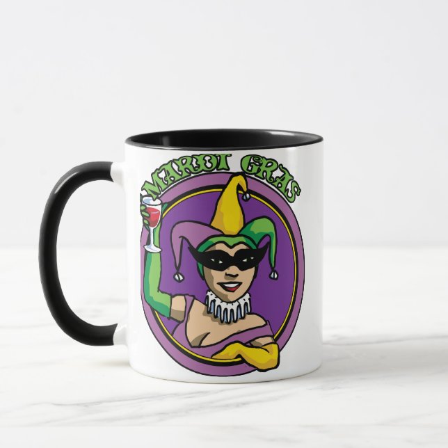 Mardi Gras Jester Girl Mug (Left)