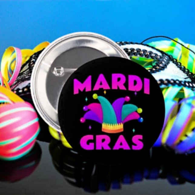 Mardi Gras Jester Hat Button (Creator Uploaded)