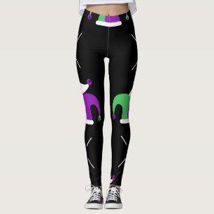 Mardi Gras Jester Hat Leggings