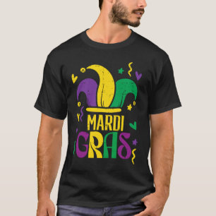 Mardi Gras Jester Hat Outfit Carnival Men Women Ki T-Shirt