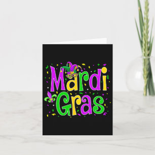 Mardi Gras Jester New Orleans Carnival Outfit Wome Card