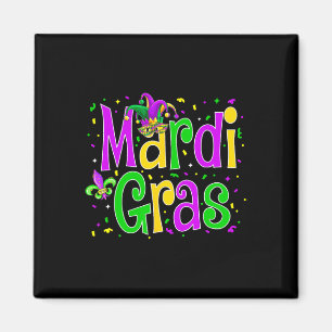 Mardi Gras Jester New Orleans Carnival Outfit Wome Magnet