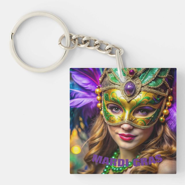 Mardi Gras  Key Ring (Front)